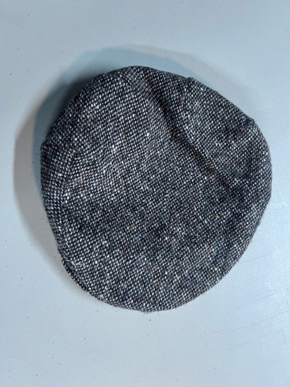 Hanna Hats Ireland Tweed Newsboy Cap Gray Wool Speckled Size M